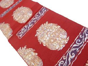 リサイクル　樹下双鳥文織出し名古屋帯